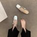 High-End Closed-Toe Mules 2025 Summer New Style Versatile Flat Sandals For Women With Skirts Open-Back Slippers_vogvips.com