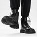 Martin Autumn High-Top Thick-Soled Motorcycle Work Black Men's Mid-Top Shoes British Style Leather Boots_vogvips.com