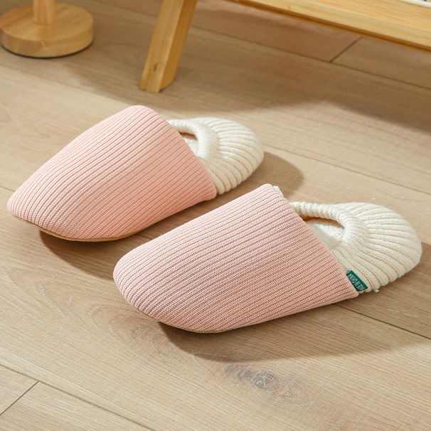Autumn And Winter Velvet Bag And Cotton Mop Male And Female Couples Silent Soft Sole Silent Floor Shoes At Home Warm Cotton Slippers_vogvips.com