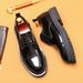 Leather shoes men's three-joint formal business men's shoes top layer cowhide lining British style patent leather glossy platform casual shoes_vogvips.com