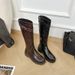 Platform Knight Women's Leather Over-the-Knee Black Long High-End Slimming Autumn Winter Martin Boots Cool_vogvips.com