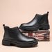 Chelsea Boots Men's Fleece Medium Help One Pedal Cigarette Boots Thick-soled Height Increasing Martin Boots Low-Top Boots_vogvips.com