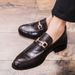 Euro Step Brogue Autumn Casual Korean Pointed Toe Fashion Men's British Style Hairdresser Leather Slip-On Trendy Shoes For Men_vogvips.com