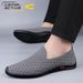 German Camel Dynamic Men's 2024 Summer New Hollow Breathable Genuine Leather Casual Men Comfortable Dad Shoes_vogvips.com