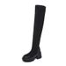 In Stock Thick-Soled Martin Short For Women 2024 Autumn Winter New Elastic Breathable Versatile Slim Chunky Heel Boots_vogvips.com