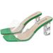 Women's Summer Slip-on 2025 New Model Square Toe Crystal Chunky Heel Transparent Sexy High-heeled Sandals For Women_vogvips.com