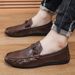 Summer New Men's Loafers Low-top Foot-fitting Lazy Shoes Men's Leather Shoes Doudou Shoes Men's Driving Shoes_vogvips.com