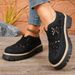 Women's Leather Platform Shoes Spring British Style Breathable Mesh Round Toe Low Top Plus Size_vogvips.com