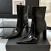 Women's Pointed Toe Ankle Boots – Chunky Heel, Faux Fur Lined, Slip-Resistant, Stylish Black Martin Boots For Fall & Winter_vogvips.com