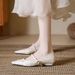 New Shallow Mouth Flat Single Shoes 2025 New Satin Pointed Straight Women's Shoes Fashionable Versatile Leisure Daily_vogvips.com