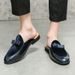 Designer Luxury Casual Mens Comfort Moccasins Sandals Footwear Brand Half Shoes Loafers Leather Slippers Mules Slides_vogvips.com