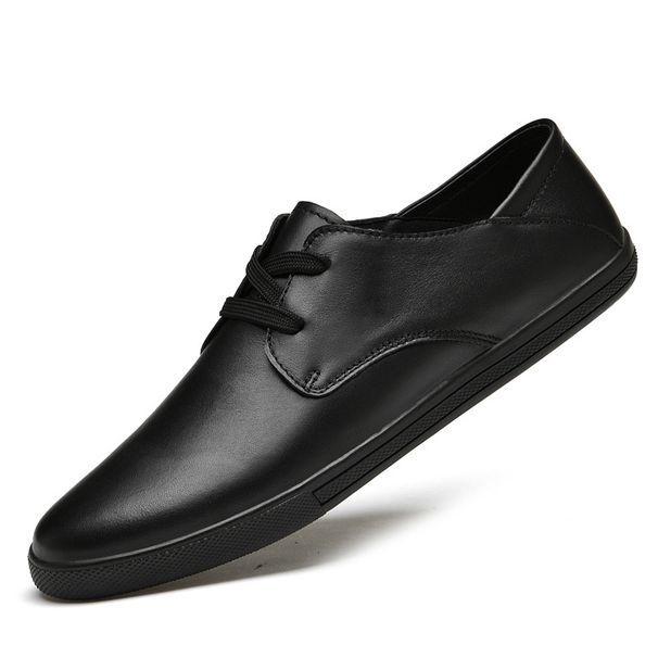 Hollow Breathable Men's Shoes British Style Casual Shoes Single Shoes Men's Shallow Mouth Lace-up Large Size Board Shoes Round Head_vogvips.com