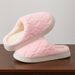 Winter Wave Women, Cute Simple, Suitable Home Outdoor Use, Warm And Non-Slip, Couple Style With Heel Cover, Cotton_vogvips.com