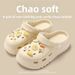 Thick Ins Student Croc Shoes Women's Outdoor Summer Soft Sole Wear-resistant Couple Breathable Slippers Women_vogvips.com