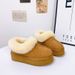 Tazz Thick-Soled Snow Boots Winter Slip-On Furry Women's Outdoor Wear Warm Fleece-Lined Thickened Cotton Shoes_vogvips.com