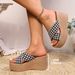Women’s Shoes Outdoor Wedge Heel Slippers For Women Summer New Korean Version Leopard Print Platform Flip Flops Thick Bottom Beach Sandals_vogvips.com