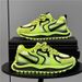 Men's 2025 New Mesh Breathable Forrest Gump Fashionable And Versatile Sports Thick Sole Color Blocked Casual Shoes_vogvips.com