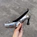 Cross High Heels 2025 Classical Dance Black Women Mary Jane Leather Shoes New Thick Heel Strap Sandals_vogvips.com