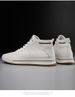 Invisible Mid-top Heightening Shoes Men's Breathable British Style Soft Sole Inner Heightening Men's Shoes Sports And Leisure Board Shoes_vogvips.com