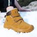 Kids' Outdoor Hiking Warm Martin Boots - Winter Snow Boots With Thick Insulation, High-Top Comfortable Shoes For Boys And Girls_vogvips.com