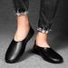Summer Loafers Soft Sole Breathable Solid Color Slip-On Flat Korean Style Student Personality Casual Shoes For Men_vogvips.com