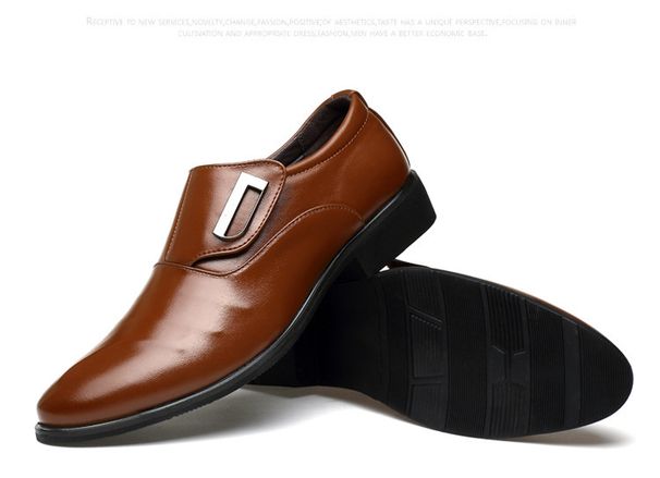 Large Size Casual Trendy Formal Attire, One Foot Leather Shoes, Men's British And Korean Version, Pointed Toe_vogvips.com