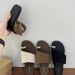 Korean-style Linen Slip-on Women, Simple And Comfortable With Metal Decoration, Flat Soft Sole, Non-slip Summer Sandals_vogvips.com