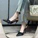 Frch Satin Bow Bridal Design Sse, Niche Main Dress, High Heels, Wedding Shoes, Hollow Toe, Versatile Sandals For_vogvips.com