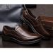 Genuine Leather Shoes Men Flat Fashion Men's Casual Brogues Shoes Brand Male Footwear Soft Comfortable Black ZH740_vogvips.com