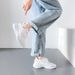 LD290 New Women 2023 Summer Flyknit Breathable Thick Sole Height Increasing Simple Mesh White Shoes For Running_vogvips.com