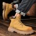 Wave Height Increase Lightweight Casual Men's Short Boots Fashionable Versatile Wear Comfortable_vogvips.com