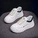 Autumn White New Korean Edition Ins Female Students Thick Soled Height Increasing Sports Board Shoes Casual Street_vogvips.com