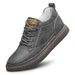 Men's Shoes Mid-top Sports And Leisure Board Shoes, Youth Black Leather Shoes Increase Height_vogvips.com