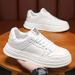 Spring New Breathable Men's Korean Versatile Thick Sole Small White Sports And Casual Flat Trendy Shoes_vogvips.com
