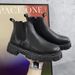 European Warm Series 2025 Martin Black Leather British Style Motorcycle Four Seasons New Boots Men's Shoes_vogvips.com