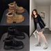 European Station Martin Boots Women's Sole Retro Short Boots Cow Cashmere Matte Leather Big Head Medium Tube Tooling Boots_vogvips.com