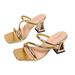 Square Toe Women's Sandals, New Summer Style, Plus Size, Unique Heel, High Heel, Flip Flops, In Stock._vogvips.com