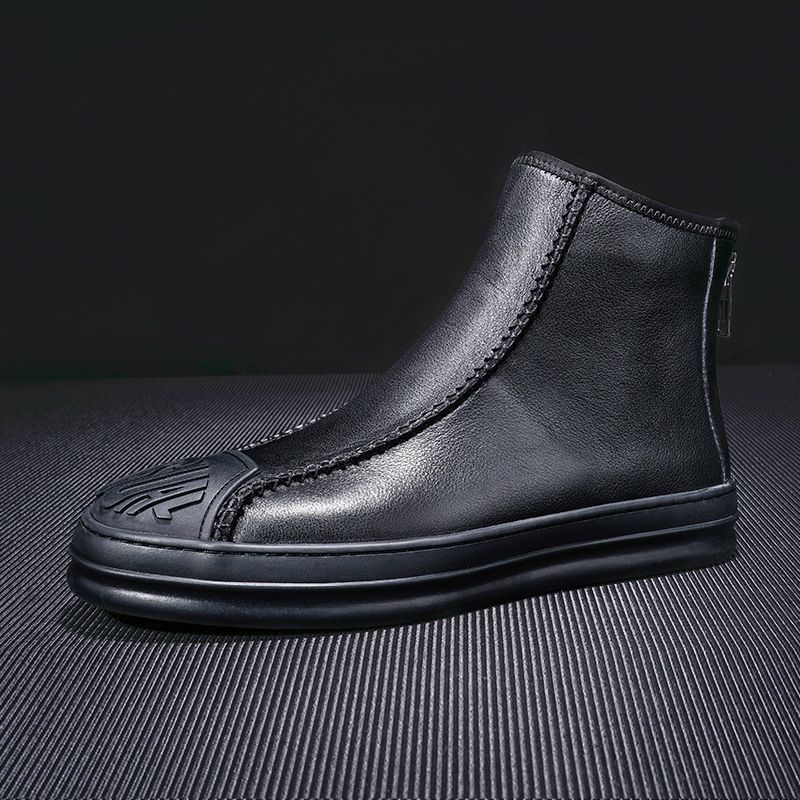 Leather Casual Leather Shoes Korean Version One-pedal Leather Boots Martin Boots Men's Leather Boots_vogvips.com