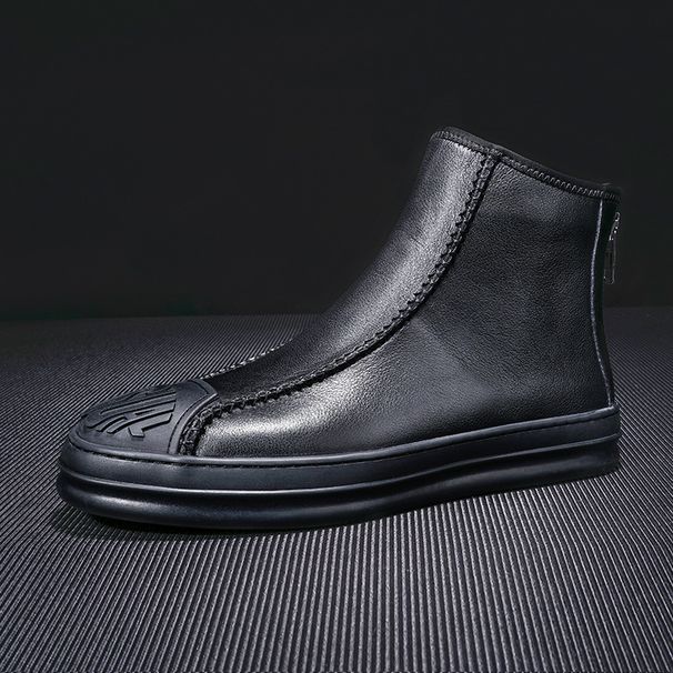 Leather Casual Leather Shoes Korean Version One-pedal Leather Boots Martin Boots Men's Leather Boots_vogvips.com