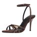 2024 Summer Rhinestone Brown Stiletto Satin Open-Toe Pointed Toe One-Strap Cross Thin Strap Sandals Women High Heels_vogvips.com