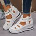2025 New Fashion Hollow Thick-Soled Wedge Shoes Cross-Border Summer Casual Sandals For Women_vogvips.com