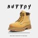 Thick-soled Heightening Rhubarb Boots, Men's And Women's Martin Boots, Casual Mountaineering Kicks, Not Bad, Bumblebee Tooling Boots_vogvips.com
