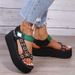 Platform Platform With Color-matching Velcro Sandals For Women Beach Shoes Plus Size Shoes_vogvips.com