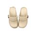 2026 Summer Niche Simple Retro Fashion Home Comfortable Slippers Wear Versatile Thick Bottom Bag Head Cool Slippers Women_vogvips.com