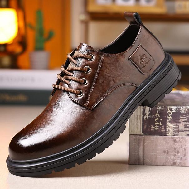 TerraStride Aowigezi Men's Versatile Casual Sole Soft Surface Non-Slip Wear-Resistant / Fashion High-End Business Leather Shoes_vogvips.com