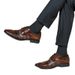 Euro Step REEHEMES Crocodile Pattern Autumn New Brogue Business Formal Leather Men's Cowhide British Pointed Shoes 9827_vogvips.com