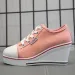 Women New Woman Vulcanize Platform Breathable Canvas Shoes Casual Students Candy Color Wedge Sneakers_vogvips.com