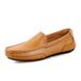 Large Size Hollow Out Loafers M's Guine Leather Breathable Casual British Style Trd Soft Sole Lazy Driving Shoes_vogvips.com