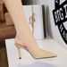 7317 European And American Style Sexy Pointed Toe Patent Leather Ultra High Heel Stiletto Women's Shoes Back Strap_vogvips.com