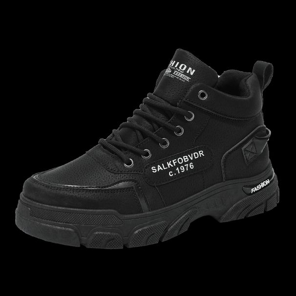 New Leather Spring Men's Shoes High-top Men's Heightening Tooling Martin Boots_vogvips.com